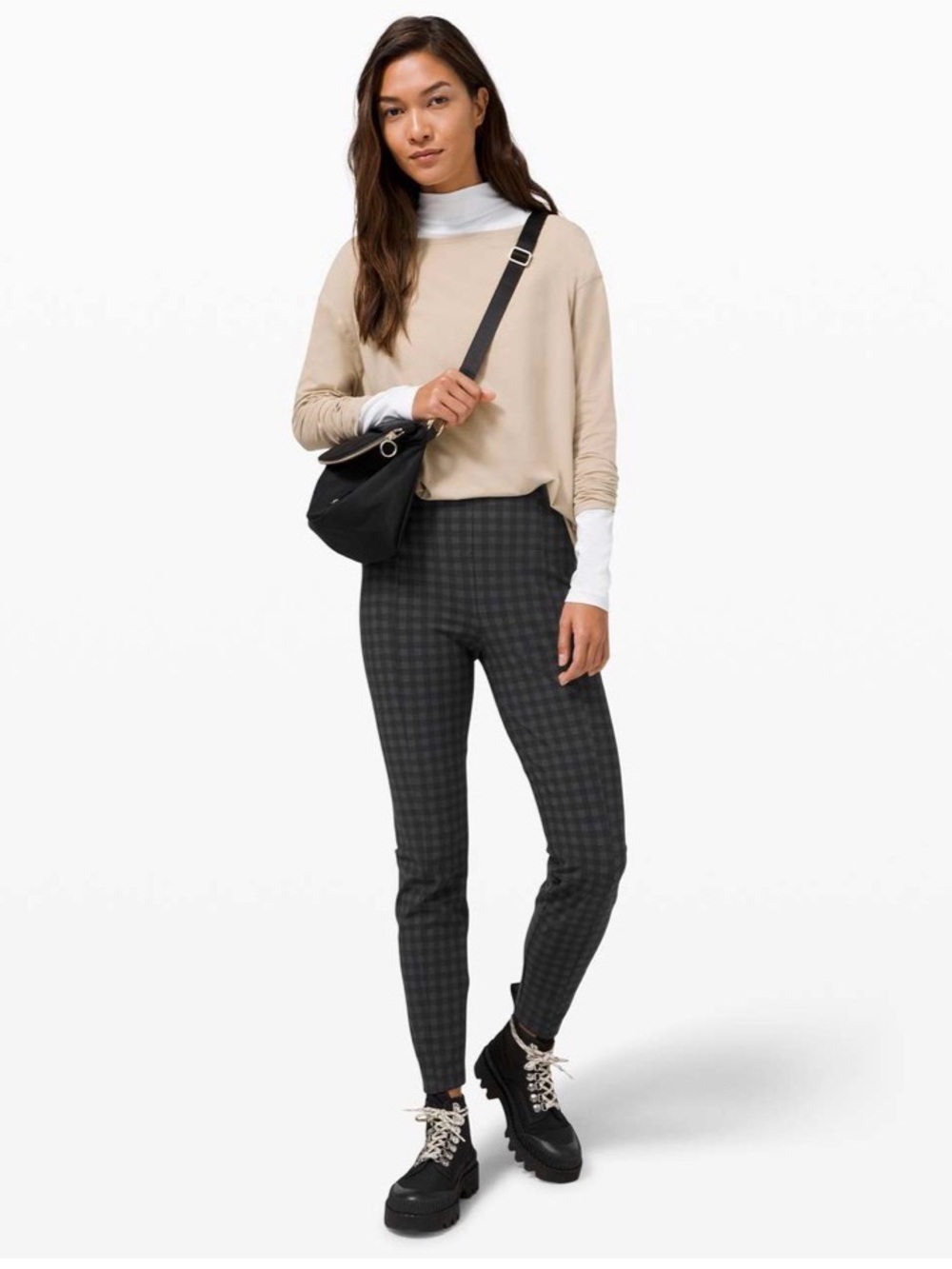 Lululemon Here to There High-Rise 7/8 Pant in Graphite Grey and Black size 8
